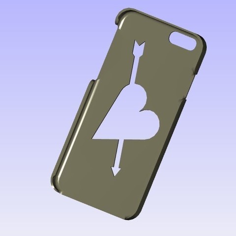 iphone 6 coque coeur gadget 3D print model - Mito3D