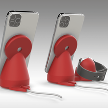 Iphone maçã Magsafe carregador ficar pé 2 opções 20 max 10s 10 3d impressão estação doca 3d print model - Mito3D