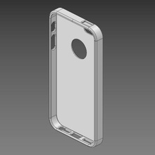 iphone 5 5s basic case gadget 4 apple shell hut bumper 3d print model - Mito3D