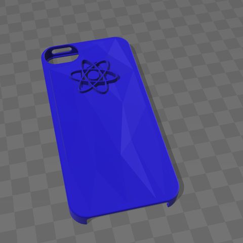 iphone 5 blau Fall gadget shell Wissenschaft shanimen 3D print model - Mito3D