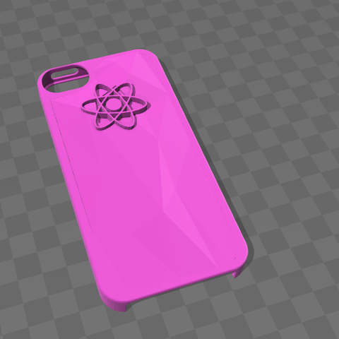 caso del iphone 5 de color rosa gadget shell la ciencia shanimen 3D print model - Mito3D