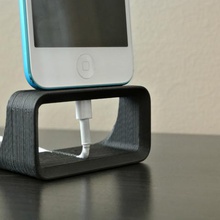 iphone dock stand gadget 3d print model - Mito3D
