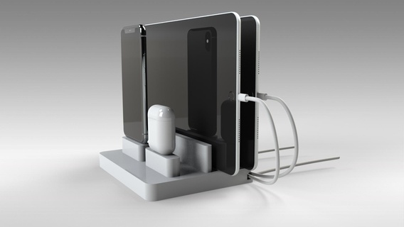 i phone attracco stazione airpod pro aggiunta Mela dock ricarica ipad airpods auricolari homepod 3d print model - Mito3D