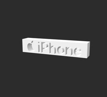 iphone logo ayakta durmak elma dekorasyon 3d print model - Mito3D