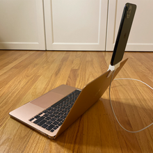 iphone macbook holder lightning cable usb usb-c apple screen display 3d print model - Mito3D