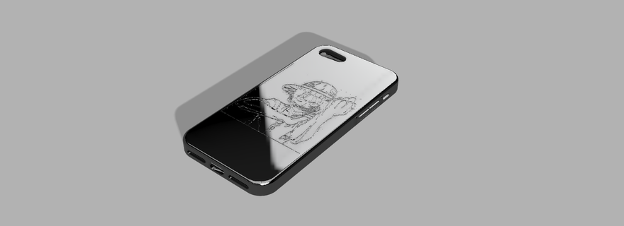 iphone se 2020 case one piece box iphone iphone case iphone se ender3 print test thing phone  3d print model - Mito3D