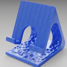 iphone stand home samsung art wave vague water smartphone desk support office 3d pattern reason 3d print model - Mito3D