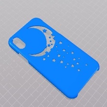 iphone starry case various phone moon stars 3d print model - Mito3D