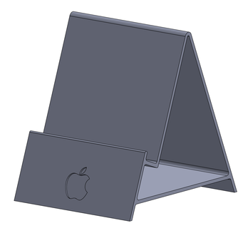 iPhone Unterstützung Base zellular Apfel 3d print model - Mito3D