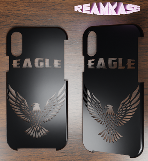 iphone x case 10 - aigle voronoi Gadget eagle smartphone hull 3d print model - Mito3D