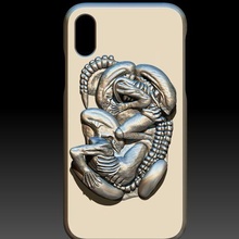 iphone xr xenomorph alien case phone tablet stand 3d print model - Mito3D