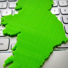 ireland map various learning 3d print model - Mito3D