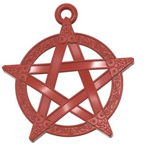 ireland style pentagram magic protection witch pendant neck necklace earing keychain pt-11 3d-print cnc fashion celtic wiccan pentacle silver catholic protective cross 3d print model - Mito3D