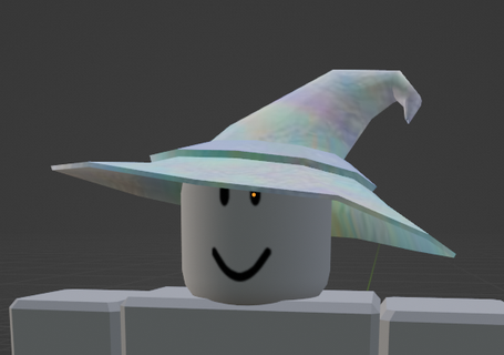 iridescente bruxa chapéu roblox personagem 3d print model - Mito3D