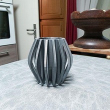 iris modern flower pot art vase potdefleurs moose curved 3d print model - Mito3D