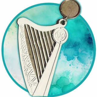 irish harp string art keyring design music celtic 3d print model - Mito3D