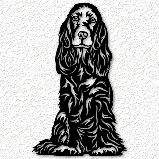 irlandesa setter perro pared Arte realista decoración 2d perrito cachorro sabueso raza akc espectáculo escuela politécnica 2dart gratis fácil hogar casa 3d print model - Mito3D