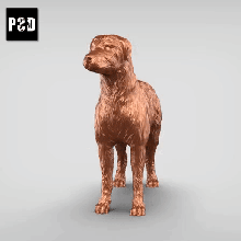 irish wolfhound v1 art dog animal toy pet figurines 3d print model - Mito3D