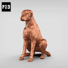 irish wolfhound v2 art dog animal toy pet figurines 3d print model - Mito3D