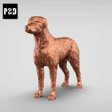 irish wolfhound v3 art dog animal toy pet figurines 3d print model - Mito3D