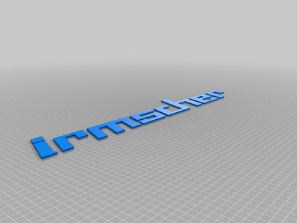 irmscher letras sinais logotipos 3d print model - Mito3D