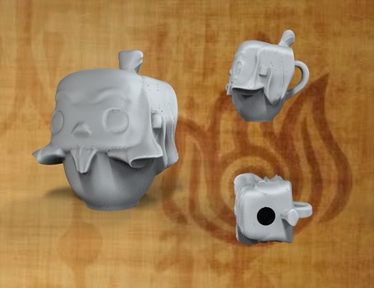 iroh ghiaccio tè tazza arte giocattolo avatar scorso dominatore dell'aria 3d print model - Mito3D