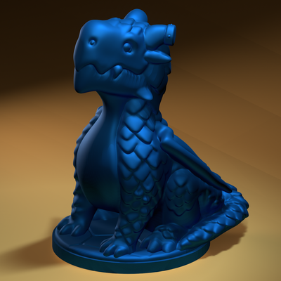 ferro dragão arte flamejante jogos chama construir miniatura 3d print model - Mito3D