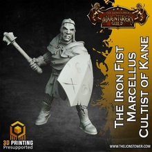iron fist marcellus - cultist kane 32mm scale pre-supported miniature game dungeons dragons warhammer whfb fantasy pathfinder ttrpg rpg mercenaries soldiers fighters frostgrave oathmark kingsofwar warhammerfantasybattles the9thage 3d print model - Mito3D