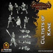 iron fists - cultists kane set 11 32mm scale pre-supported miniature game dungeons dragons warhammer whfb fantasy pathfinder ttrpg rpg mercenaries soldiers fighters frostgrave oathmark kingsofwar warhammerfantasybattles the9thage 3d print model - Mito3D