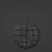 iron globe prisoner cage 28mm scale 3d print model - Mito3D
