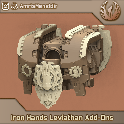 iron hands leviathan dreadnought legion add-ons 3D print model - Mito3D