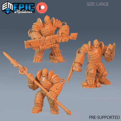 iron juggernaut set dnd miniature tabletop miniatures gaming monster 3d model rpg dndminis stl file game epic-miniatures dndminiatures 3dprint 3dminiature printedminis 3dprinting dungeon fantasy roleplaying dragon warrior undead pre-supported 3d print model - Mito3D