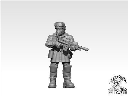 iron legionnaires promo german paratrooper armegeddon mechanized infantry legion 3d print model - Mito3D