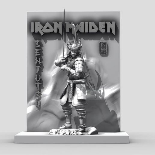 fer jeune fille senjutsu 3d impression mode Iron Maiden samouraï jouet musicien légendes imprimable figurine rock star guitare pose mélange stl miniature 3dprinting figure vinyle jouets obj américain 3D print model - Mito3D