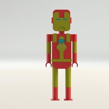 ferro uomo minimalista Bambola meraviglia film arte giocattolo gioco Vendicatori 3d print model - Mito3D