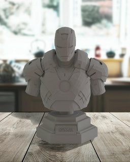 fer homme buste stl figurine mech costume robot 3d print model - Mito3D