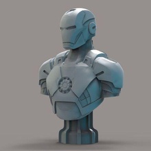 ferro homem busto 3d print model - Mito3D