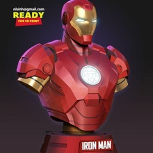 iron man bust art ironman marvel superhero 3dprint statue figure 3dprinting dc 3d print model - Mito3D