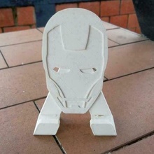 iron man cell phone holder heroes superheroes support ironman 3d print model - Mito3D