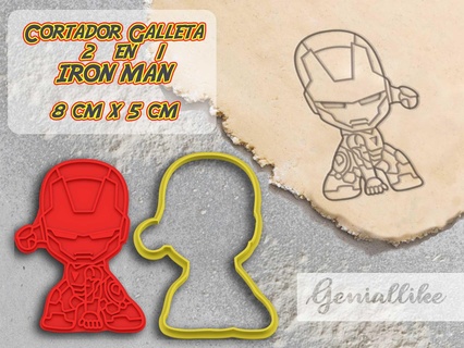 iron man cookie cutter fondant cookies ironman avengers 3d print model - Mito3D