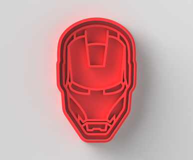 iron man cookie dough cutter Home cutting cookies bakery cutters seal stamper ironman 3d print model - Mito3D