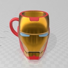 l'homme de fer la coupe du verre mug en mat maison ironman marvel avengers tony stark bande dessinée marvelstudios 3d print model - Mito3D