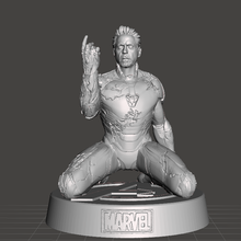 hierro hombre final vengadores maravilla película + base colección 3d print model - Mito3D