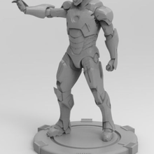hierro hombre figura planchar juguete pose 3d print model - Mito3D