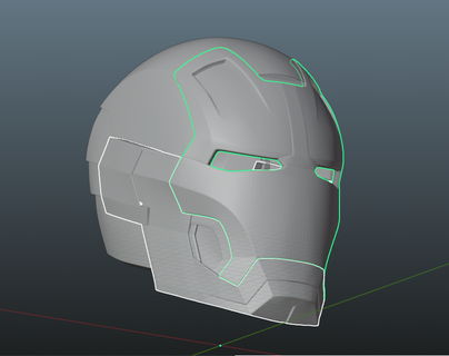 ferro uomo testa maschera 3d print model - Mito3D