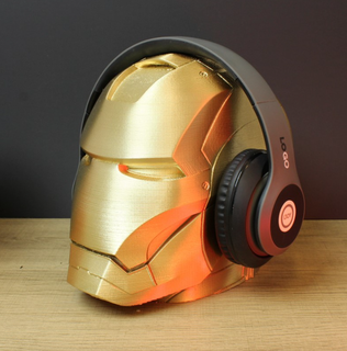 iron man head headset holder ironman 3d print model - Mito3D