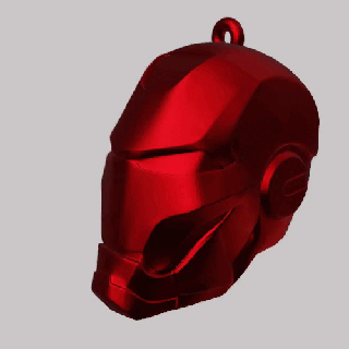 iron man head keychain - pendant - earring  3d print model - Mito3D
