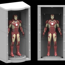 iron man house party protocol hall armor 3d printable stand stl various toy model scale sixth display hot toys marvel 3d print model - Mito3D