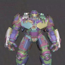 ferro homem Hulkbuster mk 43 tronco tela preciso maravilha usada 3d print model - Mito3D