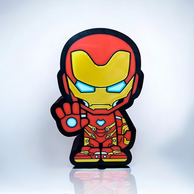 iron man led light box ironman marvel avengers 3d print model - Mito3D